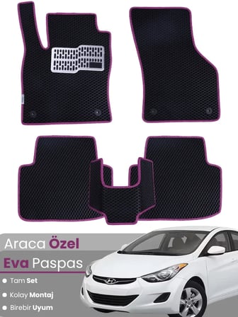 HYUNDAİ ELANTRA (2011-2016) Uyumlu EVA Paspas Tam Set–Araca Özel,Kolay Montaj,Su Geçirmez 5096