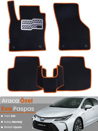 Totota Corolla Benzinli (2019-2025) Uyumlu EVA Paspas Tam Set – Birebir Uyum,Araca Özel Tasarım 1412