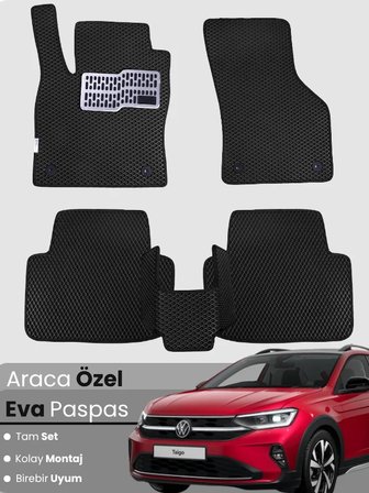 Volkswagen Taigo (2021-2025) Uyumlu EVA Paspas Tam Set–Araca Özel,Su Geçirmez,Hızlı ve Kolay Montaj 1907
