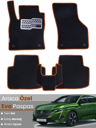 PEUGEOT 308 (2022-2025) Uyumlu EVA Paspas Tam Set–Araca Özel,Kolay Montaj,Su Geçirmez 2292