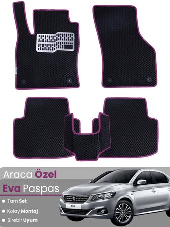 PEUGEOT 301 (2012-2025) Uyumlu EVA Paspas Tam Set–Araca Özel,Oto Paspas,Kolay Montaj 2971