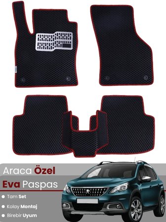PEUGEOT 2008 (2013-2019) Uyumlu EVA Paspas Tam Set–Araca Özel,Oto Paspas,Kolay Montaj 3132
