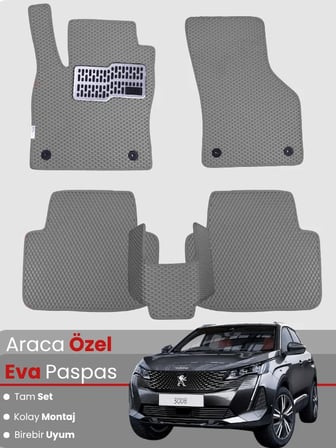 PEUGEOT 3008 (2020-2023) Uyumlu EVA Paspas Tam Set–Araca Özel,Oto Paspas 3216