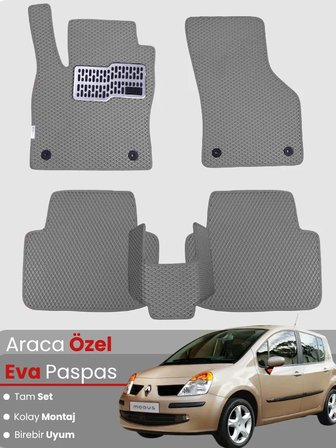 RENAULT MODUS (2004-2008) Uyumlu EVA Paspas Tam Set–Oto Paspas,Araca Özel,Kolay Montaj 3846
