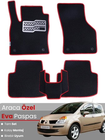 RENAULT MODUS (2004-2008) Uyumlu EVA Paspas Tam Set–Oto Paspas,Araca Özel,Kolay Montaj 3855