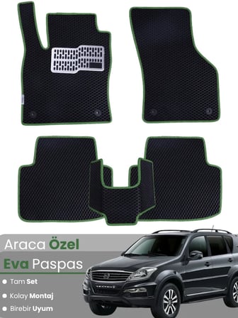 SSANGYONG REXTON (2012-2017) Uyumlu EVA Paspas Tam Set–Oto Paspas,Araca Özel,Kolay Montaj 4688