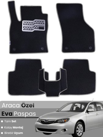 SUBARU IMPREZA GH (2007-2011) Uyumlu EVA Paspas Tam Set–Oto Paspas,Araca Özel,Kolay Montaj 4736