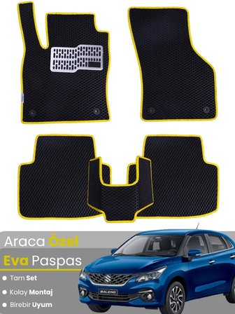 SUZUKİ BALENO (2015-2022) Uyumlu EVA Paspas Tam Set–Oto Paspas,Araca Özel,Kolay Montaj 4829