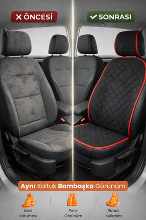 Oto Koltuk Kılıfı Tay Tüyü 4 Katmanlı Minder Tekli Ön – Terletmez,Kaymaz,Su Geçirmez,Airbag Uyumlu - Y1