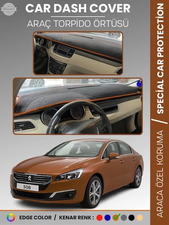 PEUGEOT 508 (2011-2018) Torpido Örtüsü Ön Göğüs Koruma Torpido Koruma Birebir Uyum Kaymaz Özel Kesim