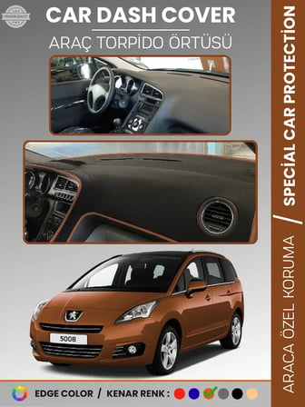 PEUGEOT 5008 (2011-2014) Torpido Örtüsü Panel Koruma Torpido Koruma Tam Uyum Kaymaz Özel Kesim 4140