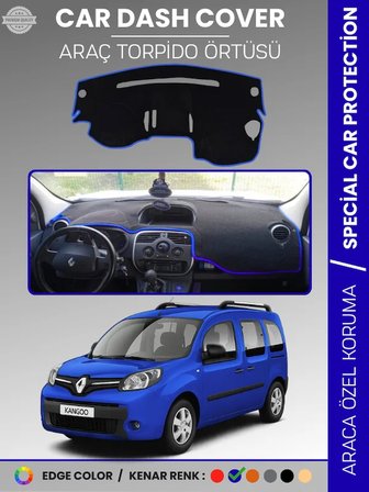 RENAULT KANGOO (2009-2019) Torpido Örtüsü Ön Göğüs Koruma Torpido Koruma Araca Özel Tam Uyum Kaymaz