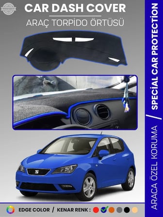SEAT IBIZA 6F (2017-2024) Torpido Örtüsü Ön Göğüs Halı Torpido Koruma Birebir Uyum Kaymaz UV Koruma 9862