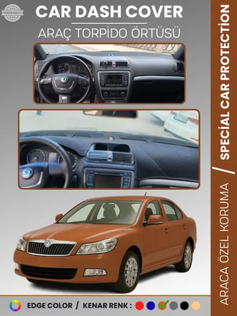 SKODA OCTAVİA (2006-2013) Torpido Örtüsü Ön Göğüs Halı Torpido Koruma Birebir Uyum Kaymaz UV Koruma