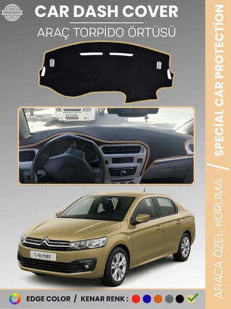 CITROEN C-ELYSEE (2012-2021) Torpido Örtüsü Ön Göğüs Torpido Koruma Tam Uyum Kolay Montaj
