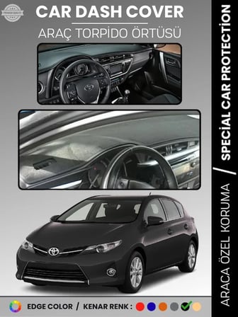 TOYOTA AURİS (2012-2019) Torpido Örtüsü Ön Göğüs Halı Torpido Koruma Tam Uyum UV Koruma Kolay Montaj 6933