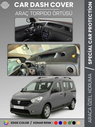 DACIA DOKKER (2012-2020) Torpido Örtüsü Ön Göğüs Koruma Torpido Koruma Çatlamayı Engeller Tam Uyum
