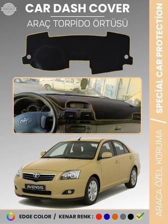 TOYOTA AVENSİS T250 (2003-2008) EKRANLI Torpido Örtüsü Ön Göğüs Halı Torpido Koruma Tam Uyum