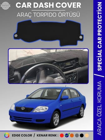 TOYOTA COROLLA E120 (2002-2007) Torpido Örtüsü Ön Göğüs Koruma Araca Özel Çatlamayı Önler Kaymaz