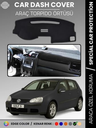 VOLKSWAGEN GOLF 5 (2003-2009) Torpido Örtüsü Ön Göğüs Tam Uyum Çatlamayı Önler  7022