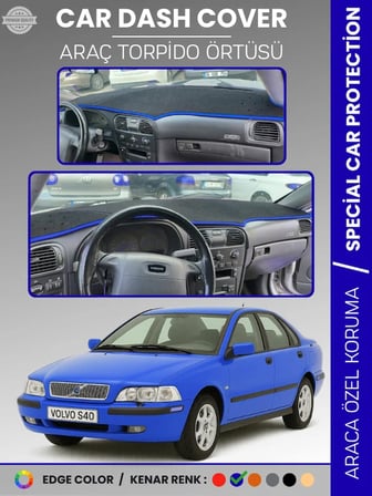 VOLVO S40 (1996-2002) Torpido Örtüsü Ön Göğüs Koruma Torpido Koruma Tam Uyum Araca Özel UV Koruma