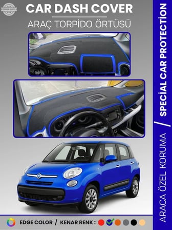 FIAT 500L (2013-2017) Torpido Örtüsü Ön Göğüs Torpido Koruma Tam Uyum Çatlamayı Önler Kolay Montaj