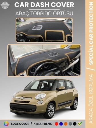 FIAT 500L (2013-2017) Torpido Örtüsü Ön Göğüs Torpido Koruma Tam Uyum Çatlamayı Önler Kolay Montaj