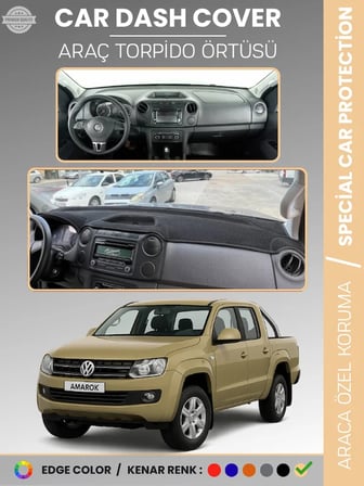 VOLKSWAGEN AMAROK (2009-2016) Torpido Örtüsü Panel Halısı Torpido Koruma Tam Uyum UV Koruma Kaymaz