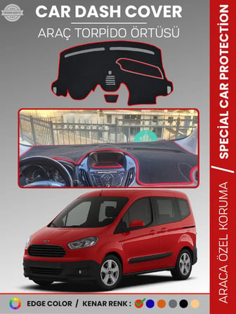 FORD COURİER (2013-2020) EKRANLI Torpido Örtüsü Torpido Koruma Tam Uyum Çatlamayı Önler Kolay Montaj
