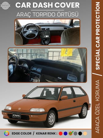 HONDA CIVIC EF (1988-1991) Torpido Örtüsü Torpido Koruma Tam Uyum Çatlamayı Önler Kolay Montaj