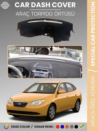 HYUNDAİ ELANTRA (2007-2011) Torpido Örtüsü Ön Göğüs Halı Araca Özel Çatlamayı Önler Kaymaz