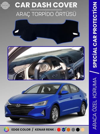 HYUNDAİ ELANTRA (2017-2020) Torpido Örtüsü Ön Göğüs Halı Araca Özel Çatlamayı Önler Kaymaz