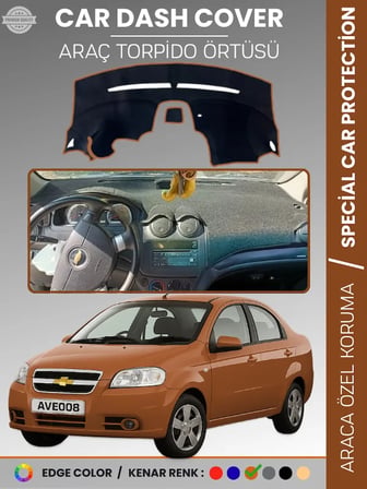 CHEVROLET AVEO (2006-2011) Torpido Örtüsü Ön Göğüs Torpido Koruma Tam Uyum Kaymaz Hızlı Montaj