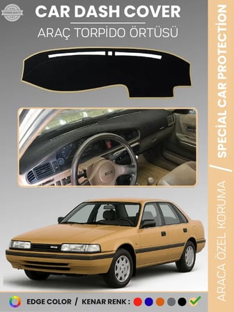 MAZDA 626 (1987-1991) Torpido Örtüsü Ön Panel Halısı Torpido Koruma Özel Kesim Kaymaz Hızlı Montaj 2369
