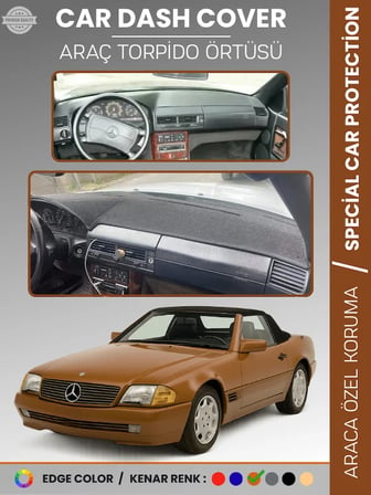 MERCEDES SL R129 (1989-2001) Torpido Örtüsü Premium Kalite Torpido Koruma Özel Kesim UV Koruma 8303