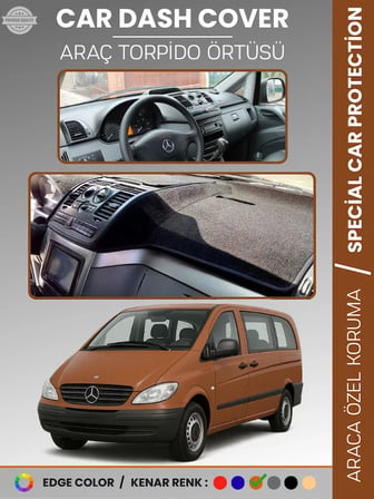 MERCEDES VITO / VIANO W639 2003-2014 Torpido Örtüsü Premium Kalite Torpido Koruma Özel Kesim  1910