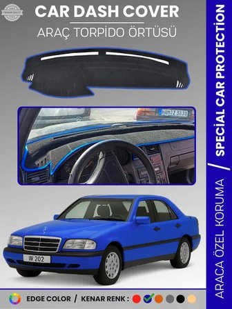 MERCEDES C CLASS W202 (1993-2000) Torpido Örtüsü Premium Kalite Torpido Koruma Özel Kesim UV Koruma 3949
