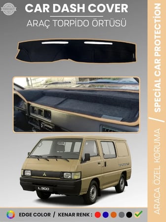 MITSUBISHI L300 (1986-1993) Torpido Örtüsü Ön Göğüs Koruma Araca Özel Tam Uyum Kaymaz  1920