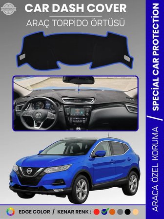NİSSAN QASHQAİ J11 (2013-2020) Torpido Örtüsü Ön Göğüs Koruma Araca Özel UV Koruma 5354