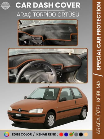PEUGEOT 106 (1991-2003) Torpido Örtüsü Ön Göğüs Torpido Koruma Birebir Uyum Kaymaz Özel Kesim 4873