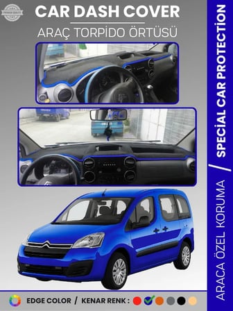 CITROEN BERLİNGO (2008-2017) Torpido Örtüsü Ön Göğüs Torpido Koruma Çatlamayı Engeller Tam Uyum 7119