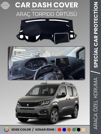 PEUGEOT RİFTER (2018-2025) Torpido Örtüsü Ön Göğüs Koruma Torpido Koruma Tam Uyum Kaymaz Özel Kesim  4880