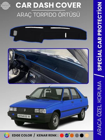 RENAULT 11 Torpido Örtüsü Ön Göğüs Koruma Araca Özel Çatlamayı Önler Kaymaz Kolay Montaj UV Koruma 6033