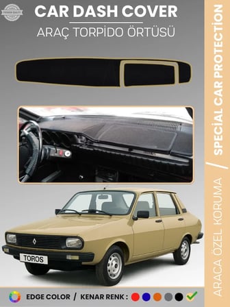 RENAULT TOROS 12 KAPAKLI MODEL Torpido Örtüsü Ön Göğüs Koruma Araca Özel Çatlamayı Önler Kaymaz  7844