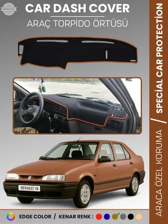 RENAULT 19 Torpido Örtüsü Ön Göğüs Koruma Torpido Koruma Araca Özel Tam Uyum Kaymaz Kolay Montaj 4948