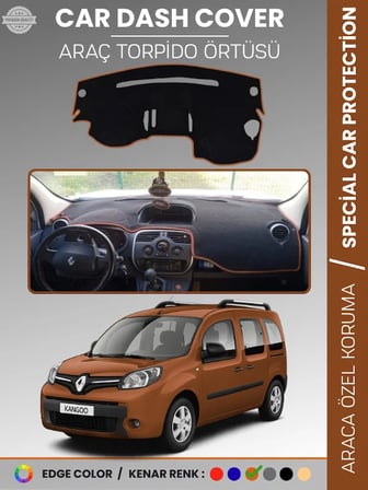 RENAULT KANGOO (2009-2019) Torpido Örtüsü Ön Göğüs Koruma Torpido Koruma Araca Özel Tam Uyum Kaymaz  8425