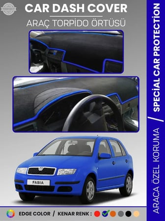 SKODA FABİA (1999-2006) Torpido Örtüsü Ön Göğüs Halı Torpido Koruma Birebir Uyum Kaymaz UV Koruma 3705