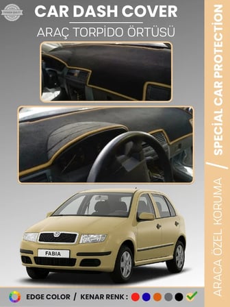 SKODA FABİA (1999-2006) Torpido Örtüsü Ön Göğüs Halı Torpido Koruma Birebir Uyum Kaymaz UV Koruma 4218