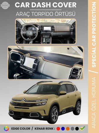 CITROEN C5 AIRCROSS (2018-2025) Torpido Örtüsü Ön Göğüs Torpido Koruma Tam Uyum Kolay Montaj 9228