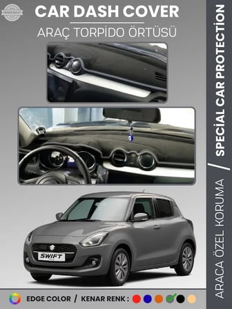 SUZUKI SWİFT (2017-2020) Torpido Örtüsü Ön Göğüs Halı Torpido Koruma Tam Uyum Kaymaz UV Koruma 7476